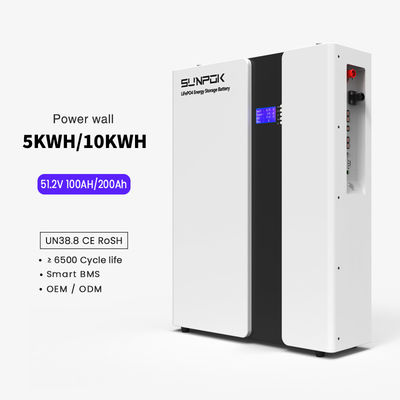 Home Lifepo4 Solar Power Storage Battery 200Ah 48V 10kWh Power Wall Lithium Ion Lifepo4 Battery
