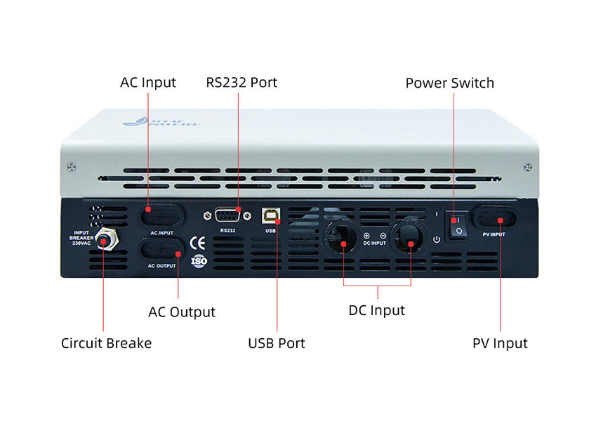 태양에너지를 위한 LCD 디스플레이 오프 그리드 인버터 5 kw 3 kw 230V 단일 상