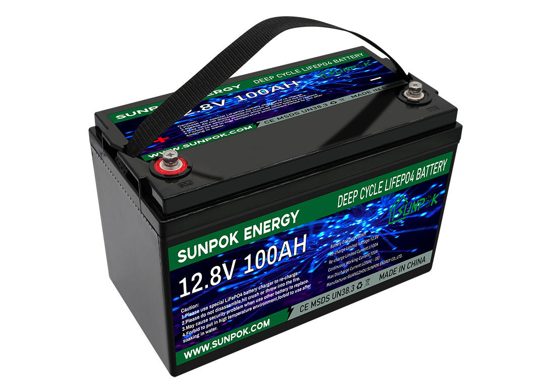 블루투스 모듈과 RV를 위한 가벼운 LiFePo4 12V 100Ah 딥 사이클 리튬 배터리