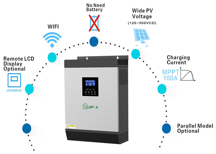 오프 그리드 하이브리드 3 Kw 5 Kw 10 Kw 15 Kw 단일 상 인베르트 태양계 Uset