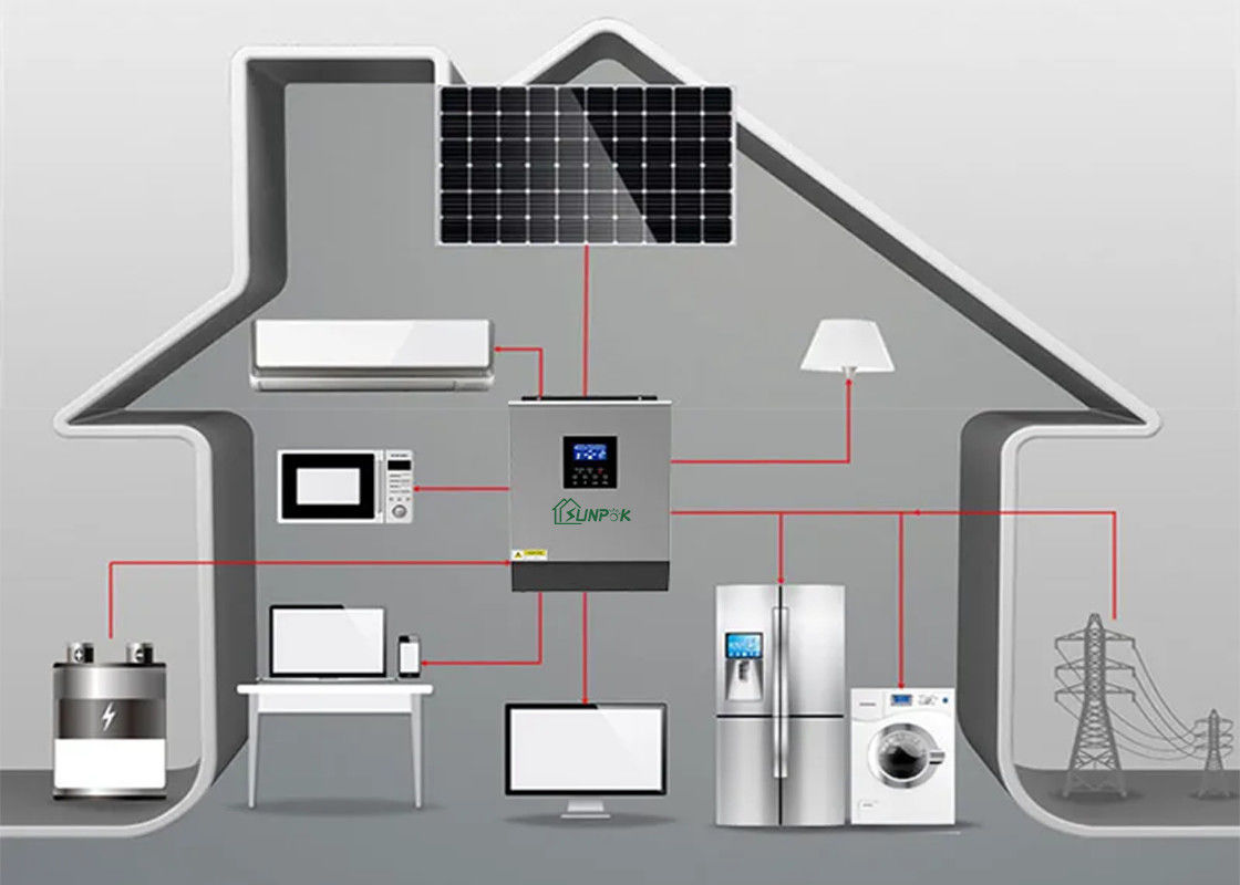 햄프프트 태양 충전 컨트롤러와의 IP32 오프 그리드 인버터 사이징 5 kw 8 kw 10 kw 12 kw