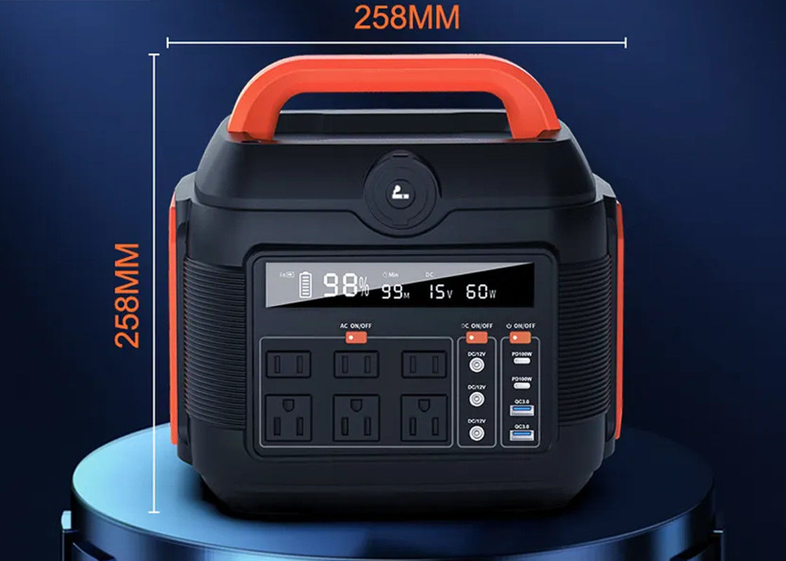 600w 휴대용 전력 공급 야외 110/220v AC 코드 구멍 충전지 야영