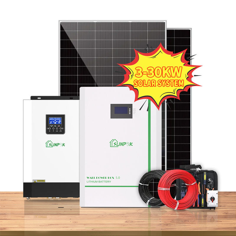 전력망 혼합체 태양 에너지 인버터 위의 선포크 하이브리드 솔라 시스템 장비 7 kw 8 kw 10 kw 그리드 제휴
