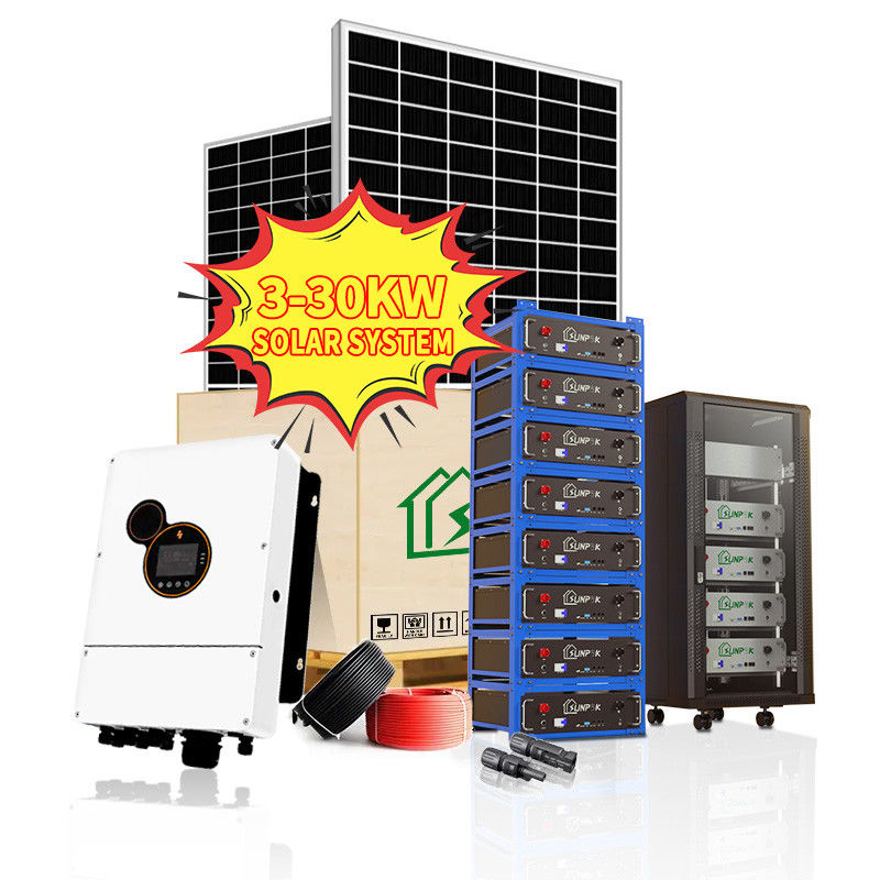 LiFePo4 하이브리드 솔라 시스템 세트 5 kw 10 kw 20 kw 오프 그리드 태양열발전시스템 태양에너지 제품