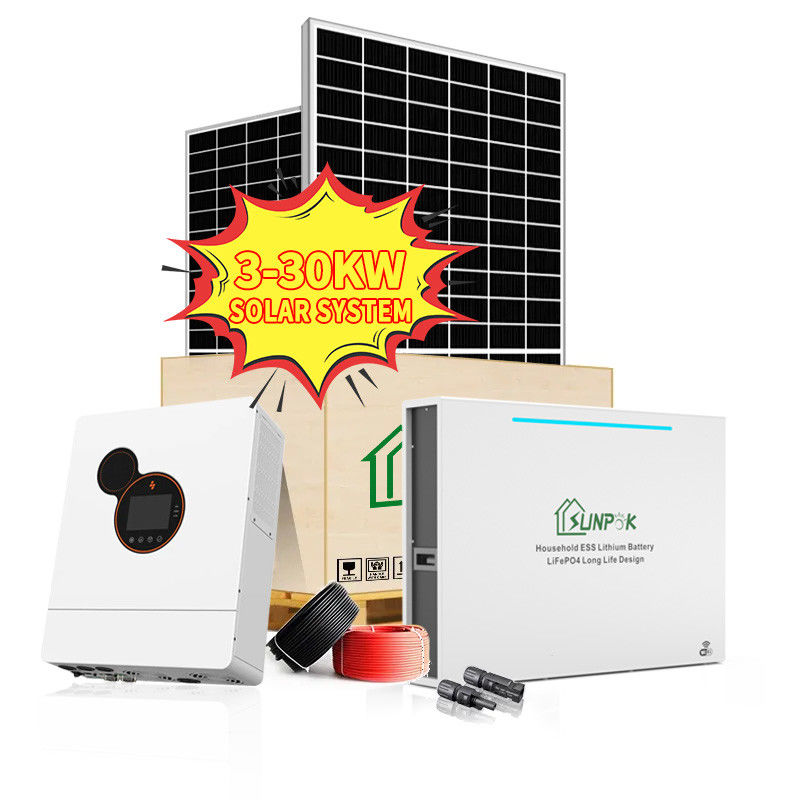 3 단계 5Kw 8Kw 10Kw 48V 하이브리드 솔라 시스템은 완전한 태양 에너지 시스템을 장비를 답니다