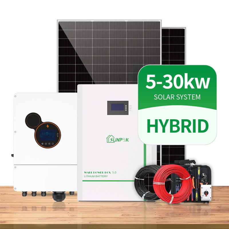 그리드/오프 그리드 하이브리드 인버터 3kw 5kw 6kw 8kw 10kw 24 볼트 오프 그리드 태양광 시스템