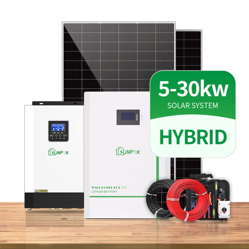 UN38.3 전력 태양 에너지 시스템 모든 검정색 태양 전지 패널 전체 세트 온 오프 그리드 홈 5KW 10KW 12KW 20KW 30KW