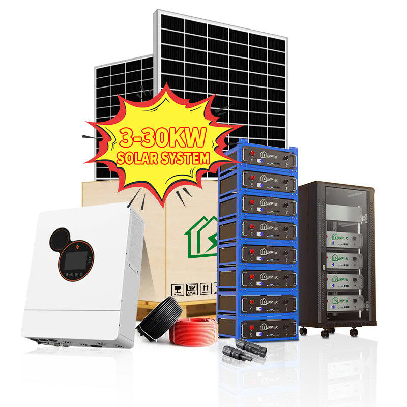 PERC 주거 태양열발전시스템 20Kw 30Kw 50Kw 100Kw 150Kw 태양 인버터 하이브리드 시스템