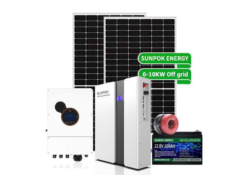 전체 집합 태양 에너지 시스템 5000W 하이브리드 태양 시스템 3KW 6KW 8KW 10KW 태양 전지 패널 홈 키트 태양 전지 패널 시스템 집용