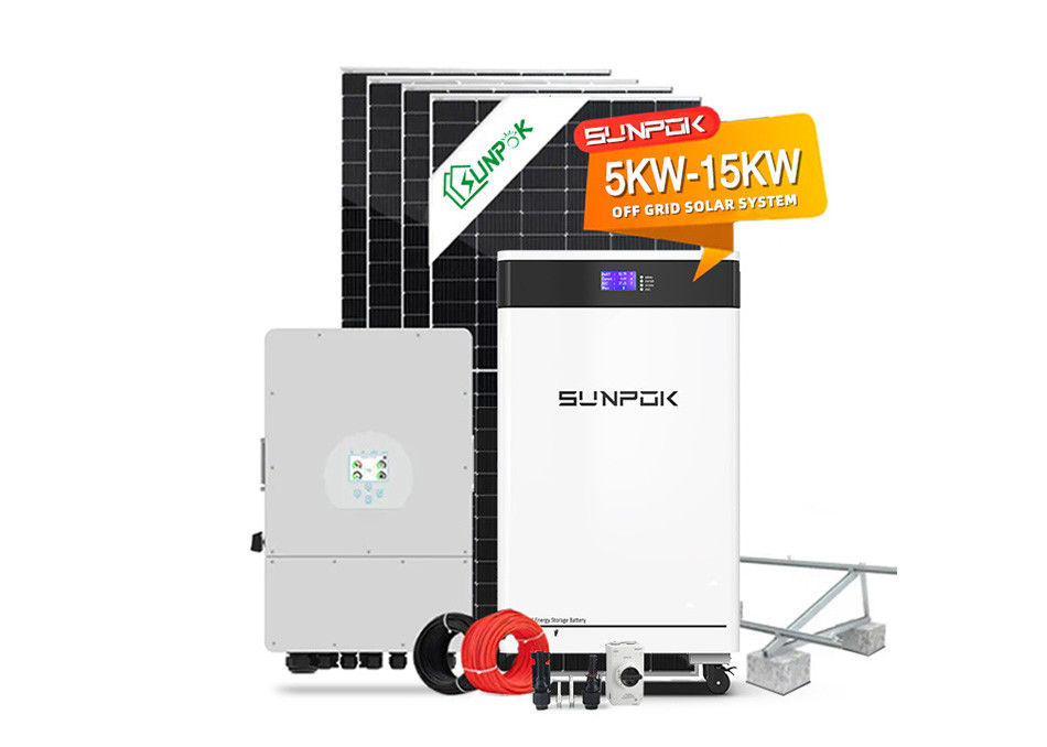 도로 하이브리드 태양광 발전 시스템 인버터 하이브리드 오프 그리드 30kw 리?? 배터리 태양광 시스템