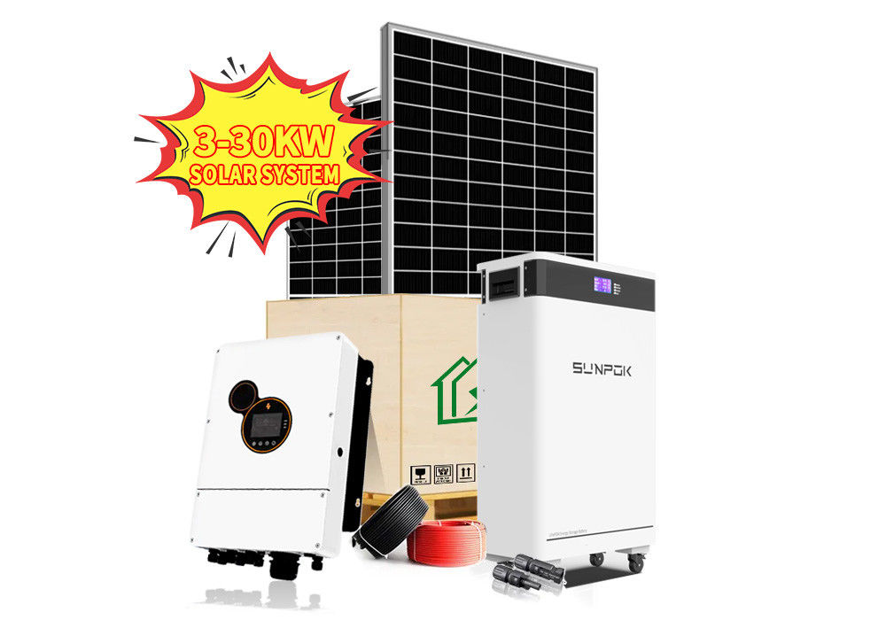 태양 전지 시스템 6.2kw 완전 6.2KW 11KW 완전 태양 전지 키트 전력망에서 제외한 가정용 태양 전지 시스템