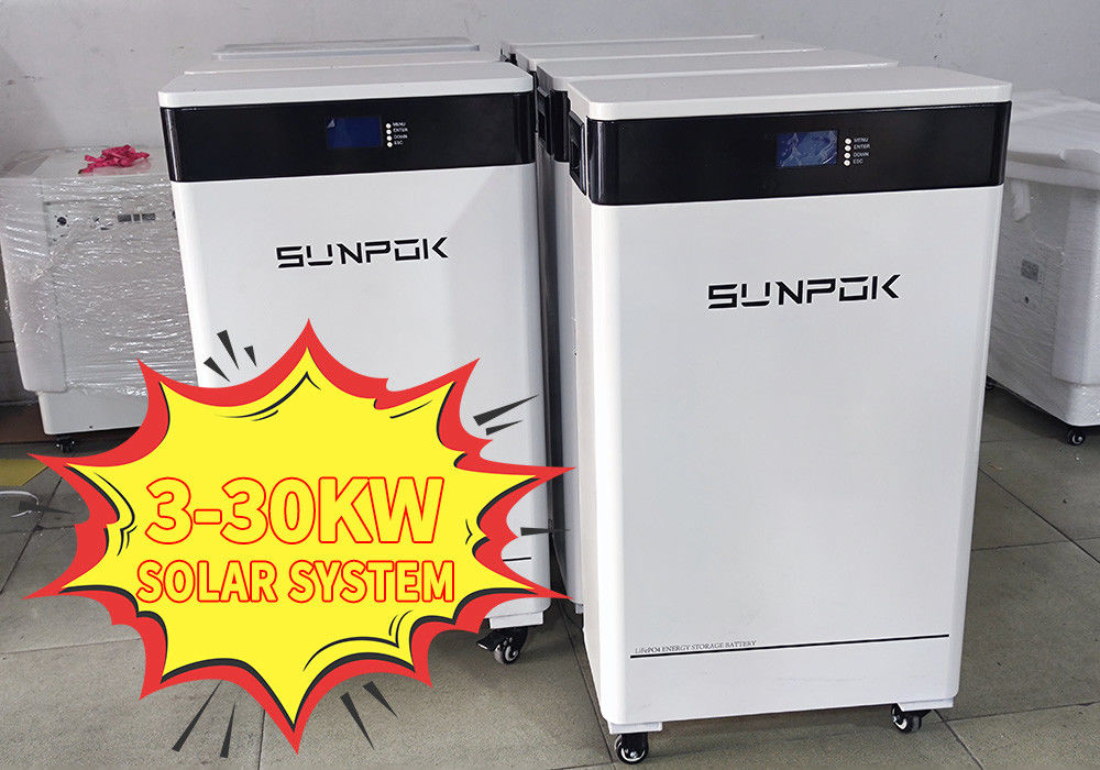 하이브리드 태양광 발전 시스템 30kw 20kw 10kw 에너지 저장 시스템 3단계 40kwh 리?? 배터리 태양광 시스템
