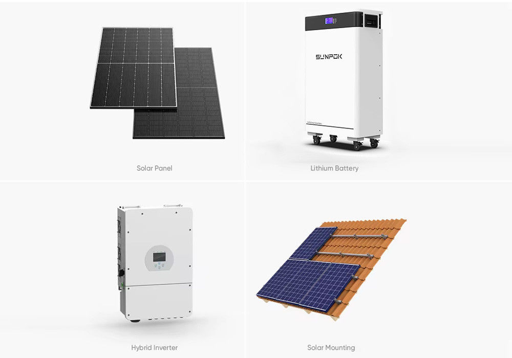 하이브리드 전력 인버터 태양 시스템 3kw 3kva 3000w 배터리 리?? 48V 200ah 태양 시스템