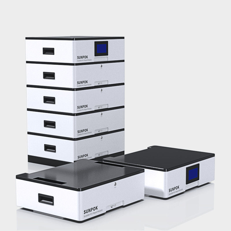 태양 에너지 저장 전력 시스템 스택 된 Lifepo4 배터리 48v 51.2v 400ah 20kwh