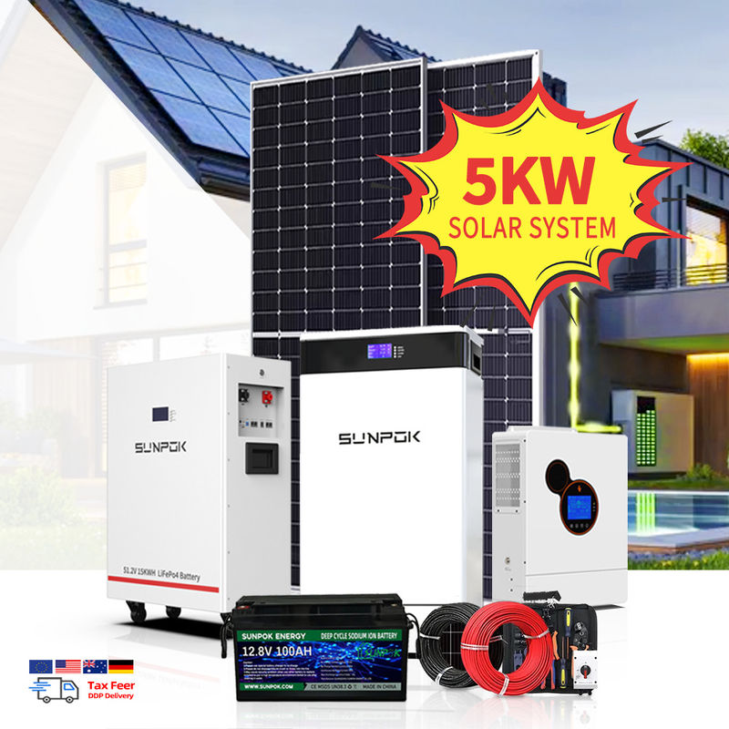 오프그리드 10Kwh 지붕 태양광 발전 시스템 15Kw 10Kw 5Kw 완전 세트 하이브리드 오프그리드 시스템 비용