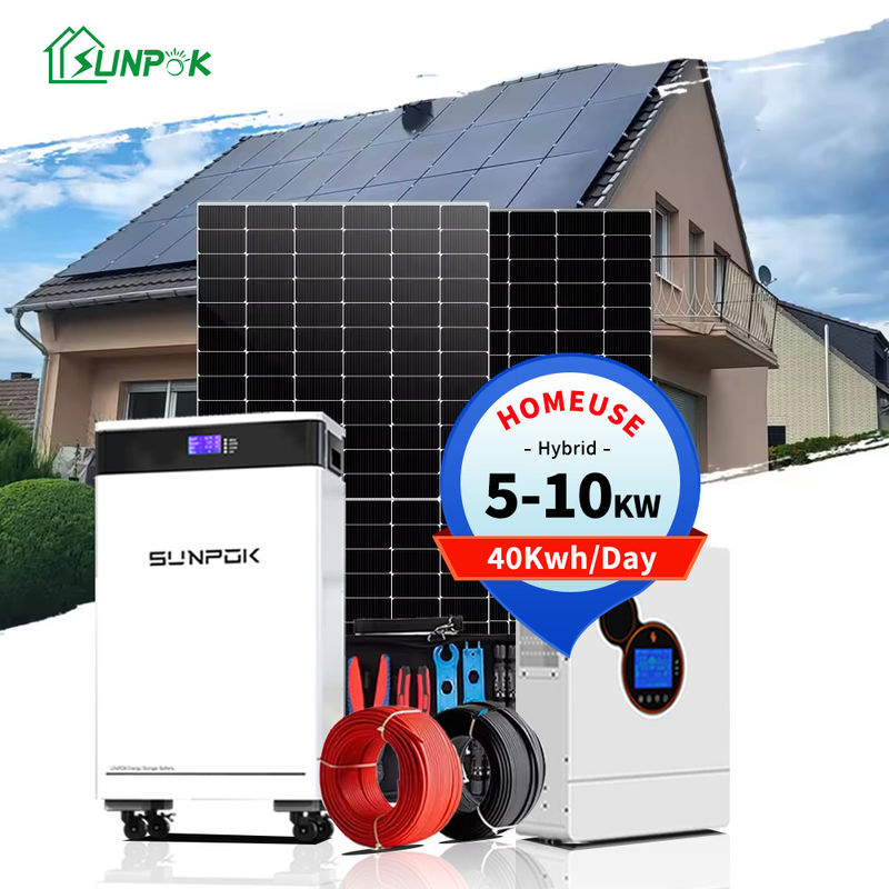가정용 태양 에너지 시스템 5Kw 10Kw 30Kw 태양 전지 패널 전력 시스템
