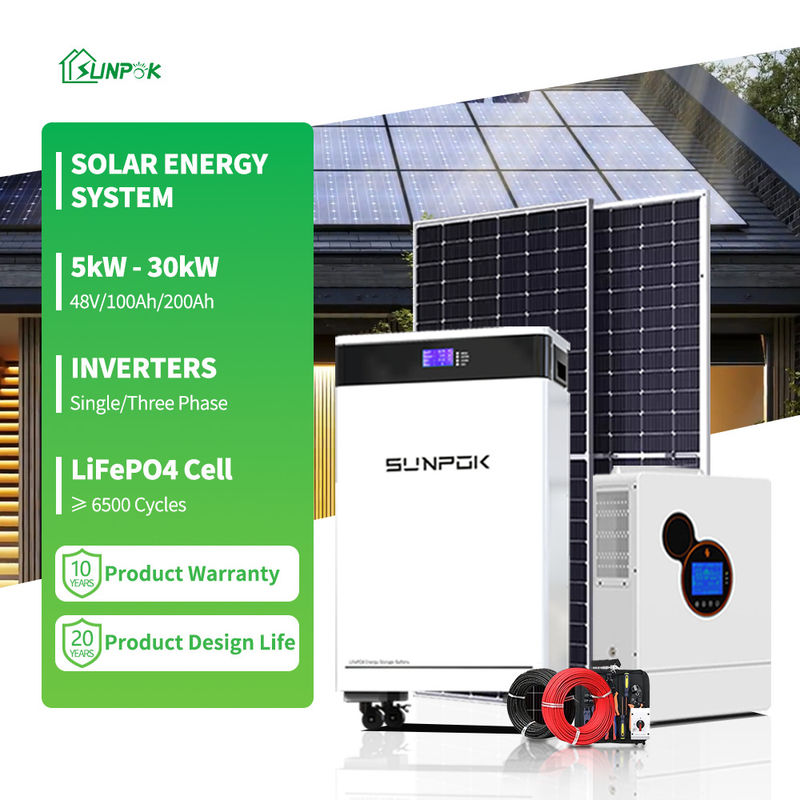 가정용 에너지 하이브리드 태양광 시스템 5KW 8KW 10KW 12KW 전체 태양광 패널