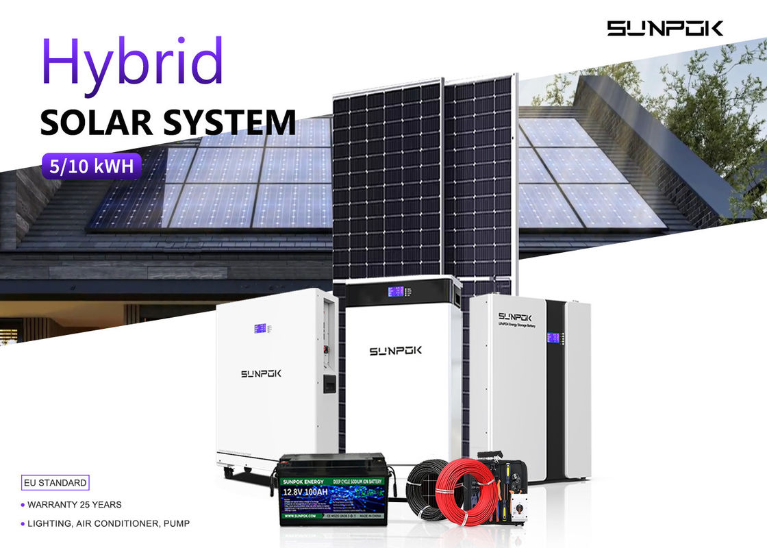 하이브리드 태양 에너지 저장 시스템 리?? 배터리 48v 200ah 15kwh 20kwh 지붕 장착
