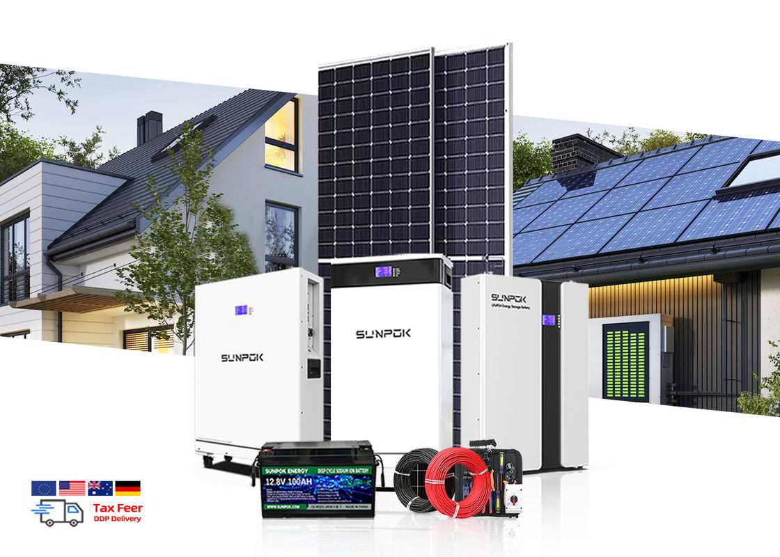 오프 그리드 태양 에너지 시스템 10KW 5KW 15KW 30KW 20KW 10KW 가정용 배터리와 태양 전지 패널 시스템