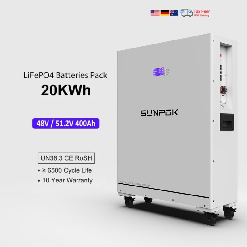 48V 51.2V Lifepo4 400Ah 20Kwh Ess 리?? 이온 배터리 팩 전원 벽 가정 에너지 저장 시스템