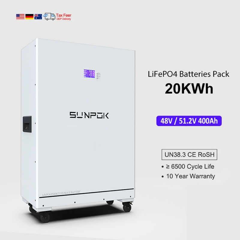 48V 400Ah 20Kwh 가정용 에너지 저장 태양 전지 다기능 리?? 이온 Lifepo4 400Ah 20Kwh 다기능 태양 에너지