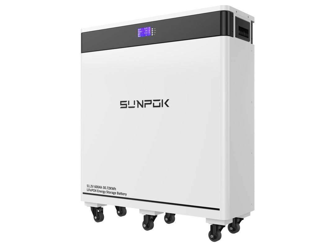 30KW 딥 사이클 600AH 이동식 바닥 장착 LiFePO4 51.2V 리튬 이온 배터리 팩 가정용 에너지 저장