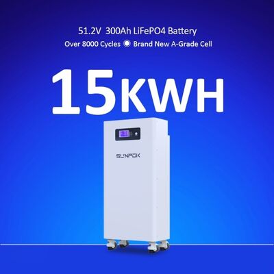 51.2V 배터리 홈 에너지 저장 배터리 15.36kwh 홈 에너지 저장 시스템 300Ah Lifepo4 배터리 팩