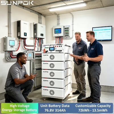 SUNPOK 76.8V 314Ah 리?? 이온 배터리 팩 태양 전지 265kwh 리?? 배터리 하이브리드 오프 그리드 저장 시스템 프로젝트