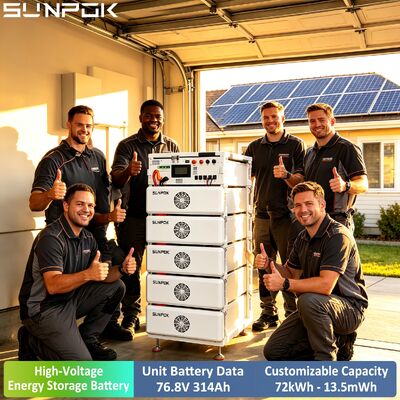 선포크 상용 부스트 리?? 배터리 76.8V 314AH 고전압 76.8V 314Ah 100kwh 200kwh 500kwh LiFePO4 배터리 시스템